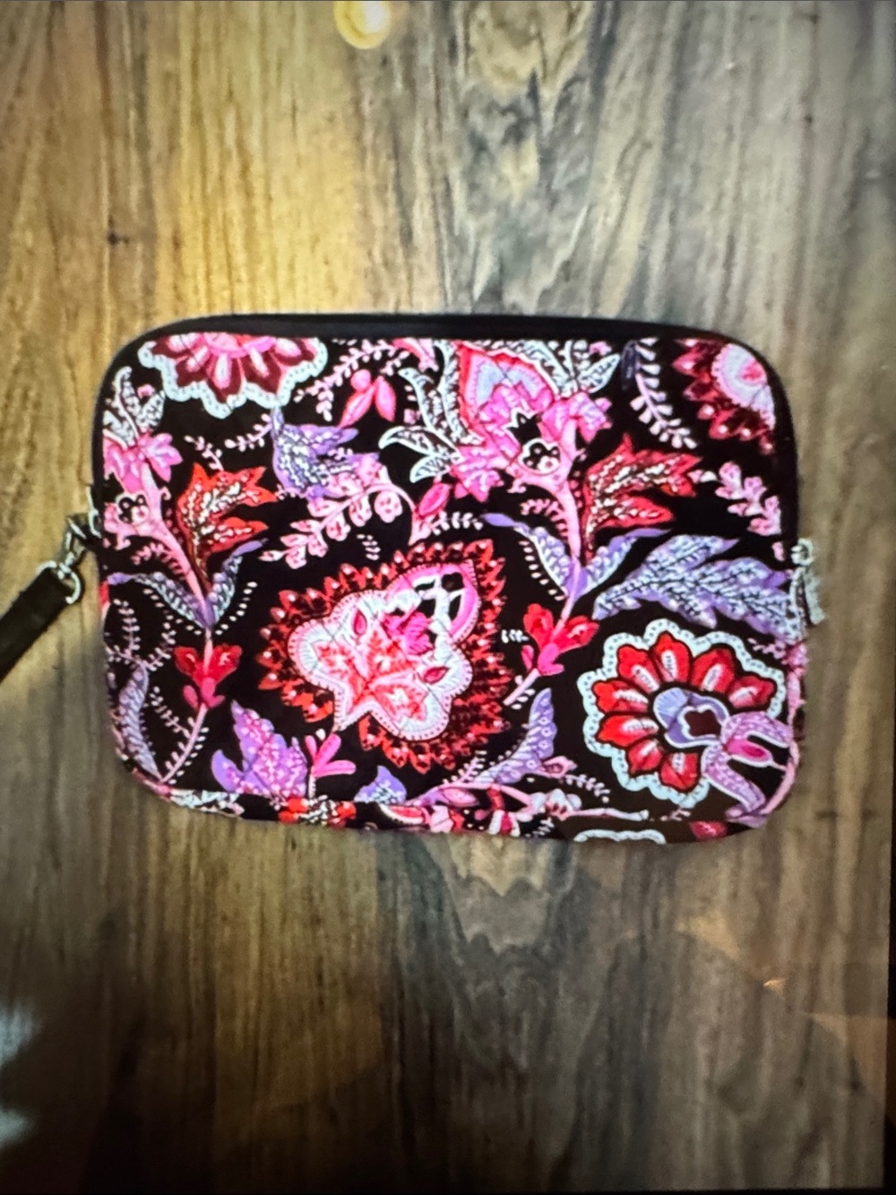 Quilted Floral Tablet Sleeve in Multi Pink